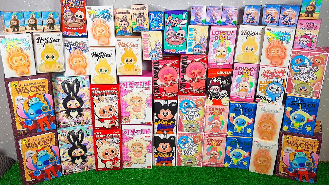 60 ЛАБУБУ🎁 Самая Большая Коллекция и Мега Распаковка POP MART Сюрпризов Labubu, СТИЧ, Crying Again