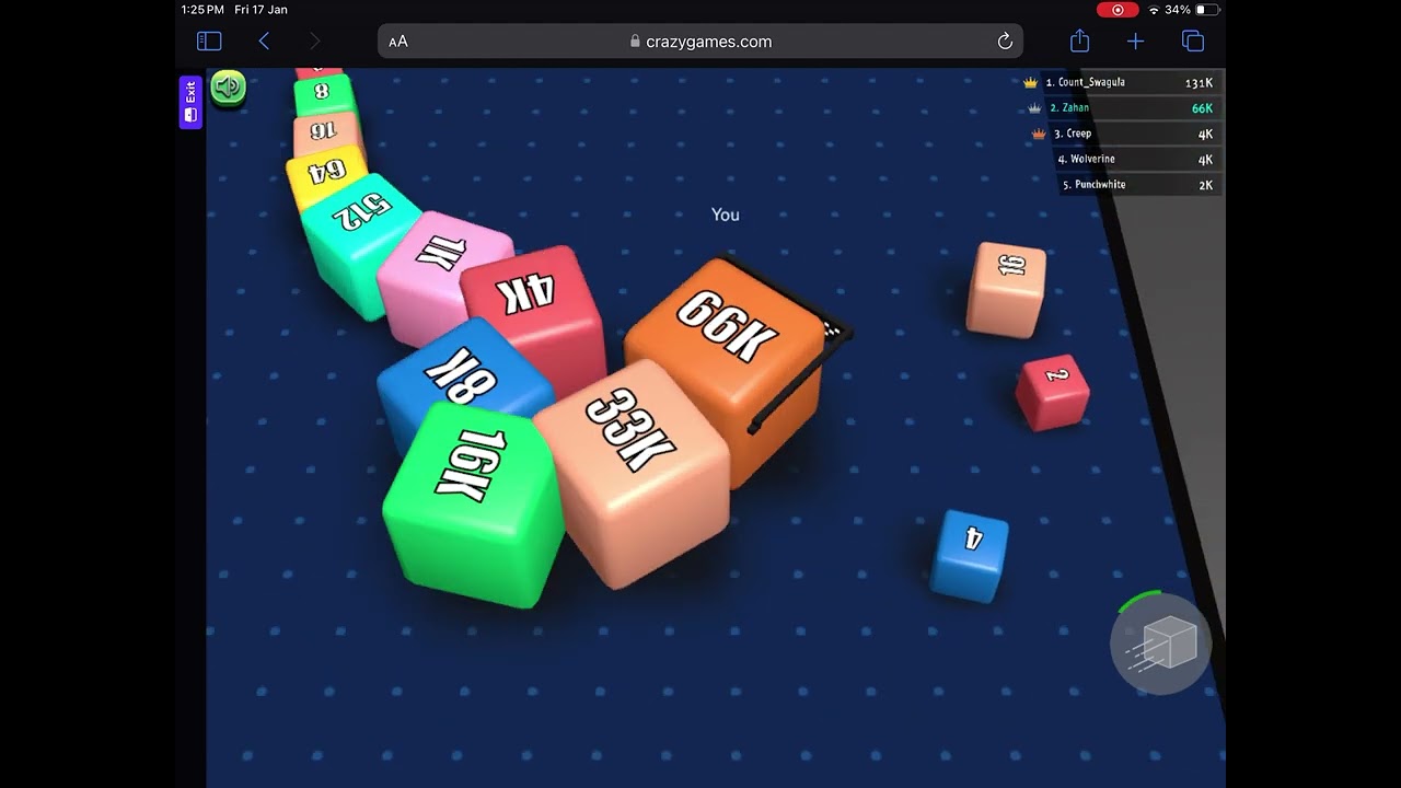 Cubes2048.io 2-1M 🎉🥳🎊 by Zahan