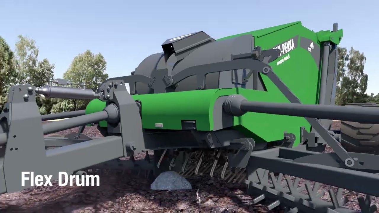 Kivi-Pekka stone picker with ISOBUS control
