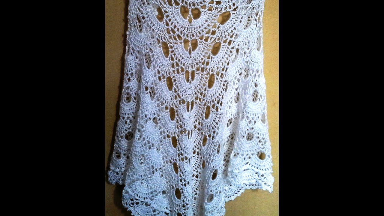 Crochet châle Virus facile 1/2 étape par étape