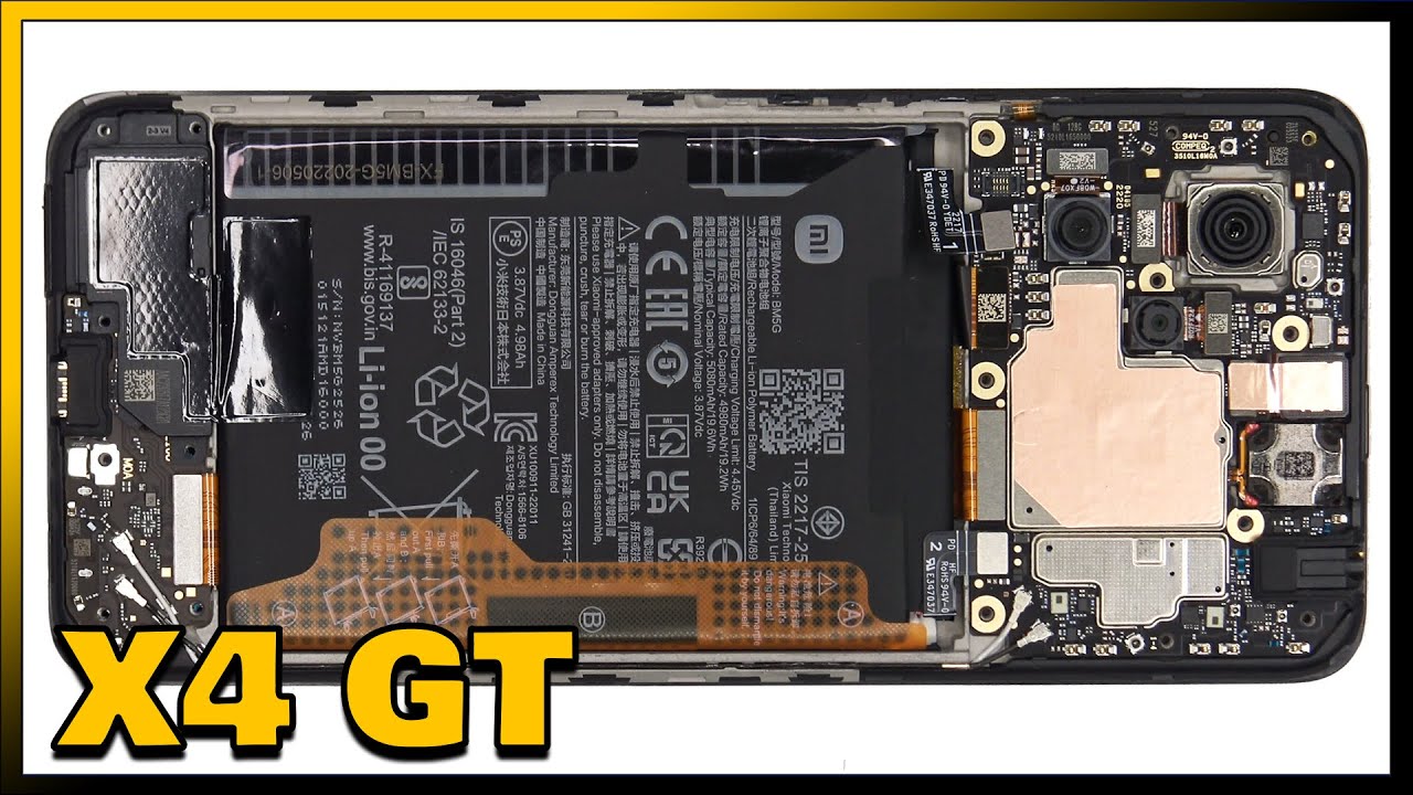 Poco X4 GT / Redmi K50i / Redmi Note 11T Pro Disassembly Teardown Repair Video Review