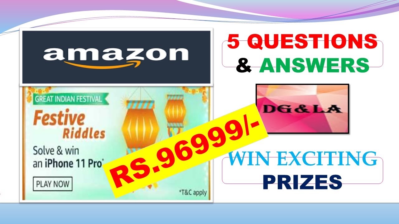 AMAZON QUIZ 28 SEP 2020:WIN RS.96999 APPLE iPHONE 11 PRO QUESTIONS & ANSWERS