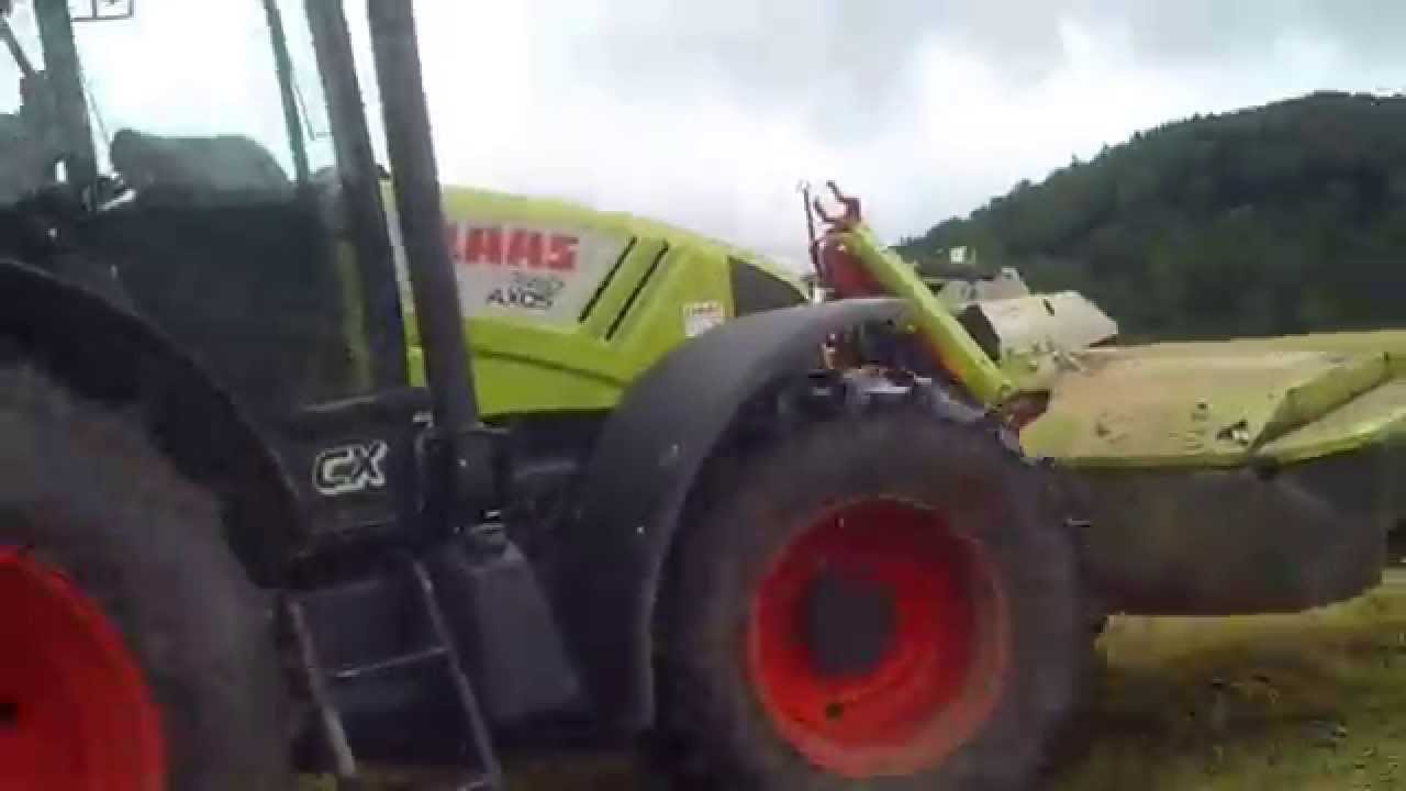 Mähen mit Claas Axos 340