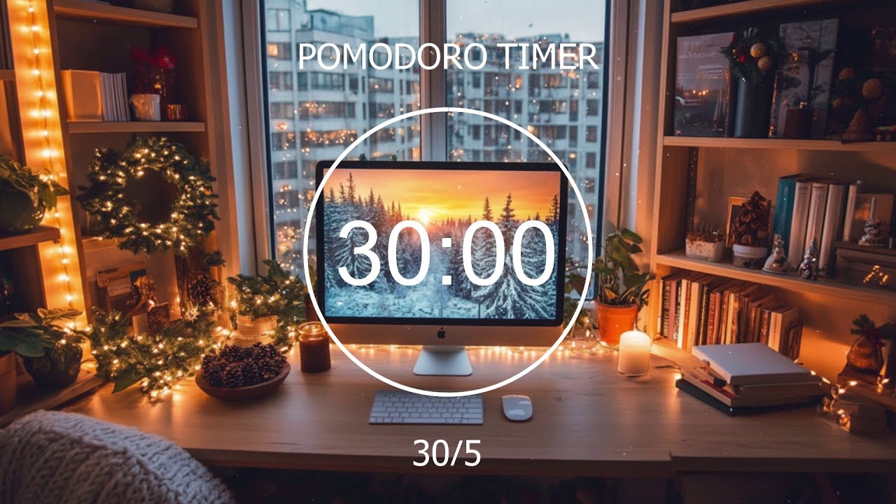 Cozy Home Office 🔥 30/5 Pomodoro Timer - Best Lofi Beats for Study/Work/Relaxation