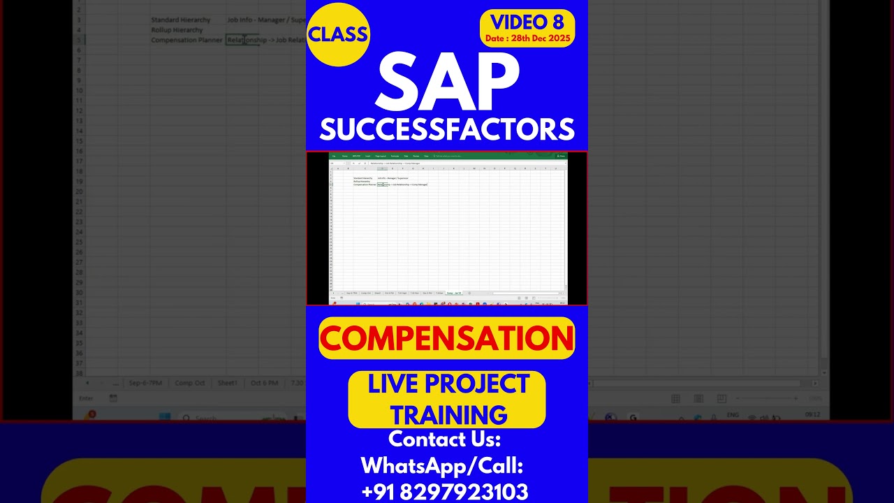 SAP SuccessFactors Compensation Training Online Class 8 28th Dec 2025 