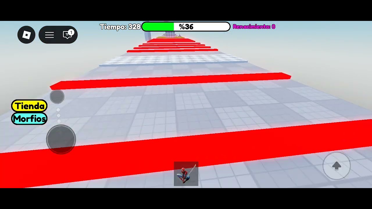 Jugando un obby de spider man