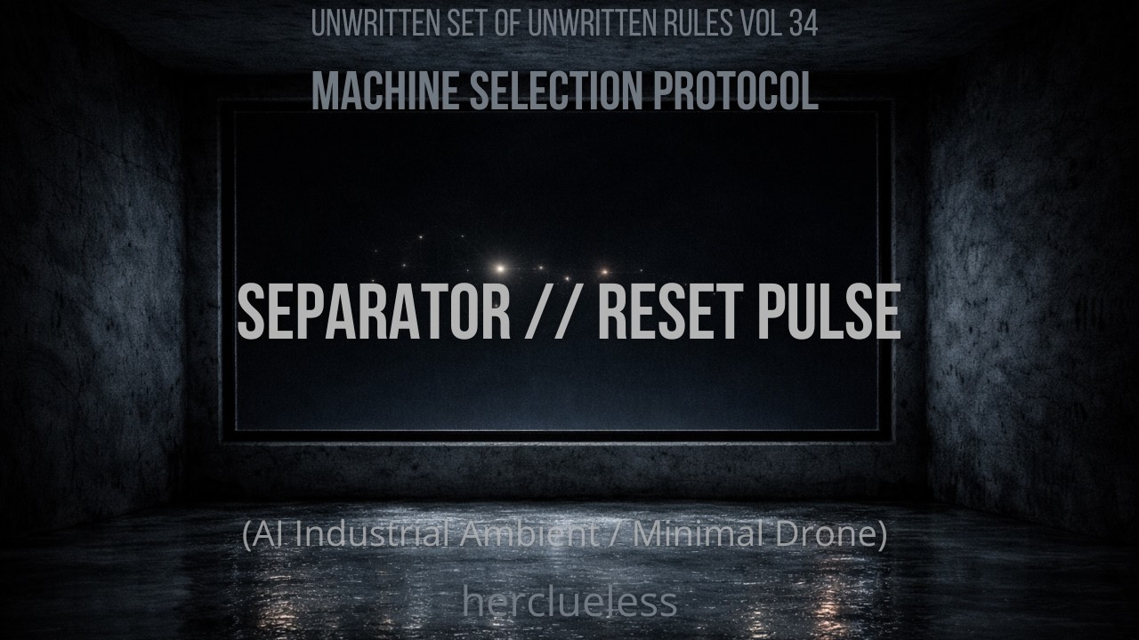 separator // reset pulse | herclueless (AI Industrial Ambient / Minimal Drone)