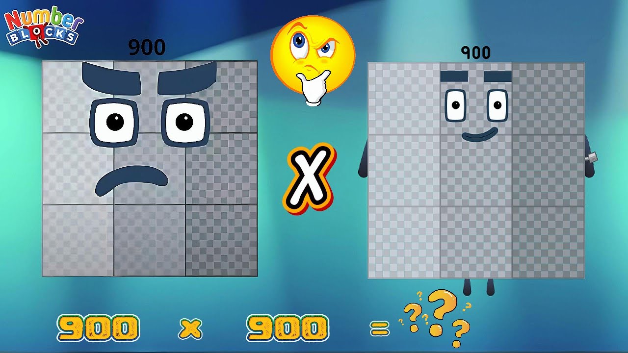 NUMBERBLOCKS MULTIPLICATION OF SAME BIG NUMBER | MULTIPLY 2 GIANT NUMBER LEARN TO COUNT COLORART_ID