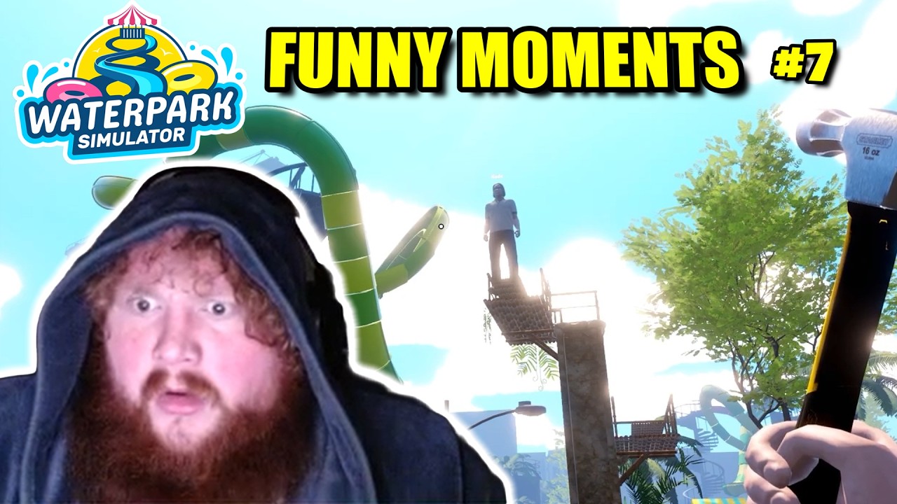 Лучшее от CaseOh Waterpark Simulator! (ЗАБАВНЫЕ МОМЕНТЫ) #7