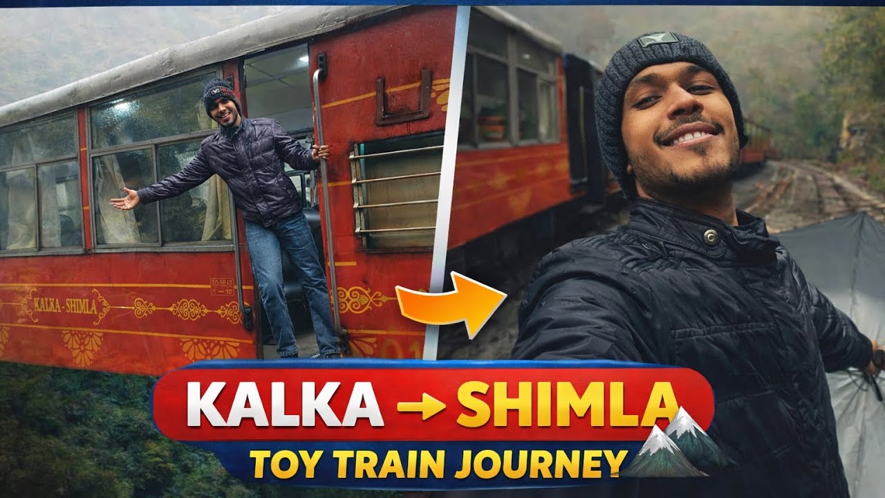 My First Solo Trip 🇮🇳 ||Kalka To Shimla Toy train Journey || Budget Solo Travel Vlog