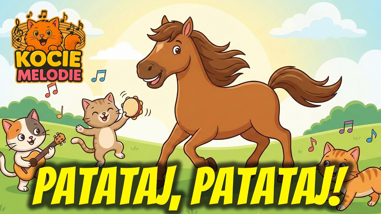 PATATAJ, PATATAJ! 🐎🐴 WESOŁA PIOSENKA DLA DZIECI O PĘDZĄCYM KONIU - ROK KONIA - KOCIE MELODIE 😸🎶