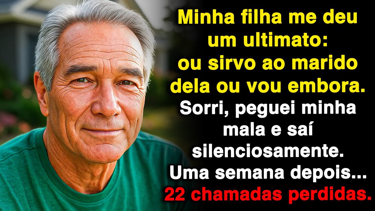 Minha filha me deu um ultimato: ou sirvo ao marido dela ou vou embora. Sorri e peguei minha mala.