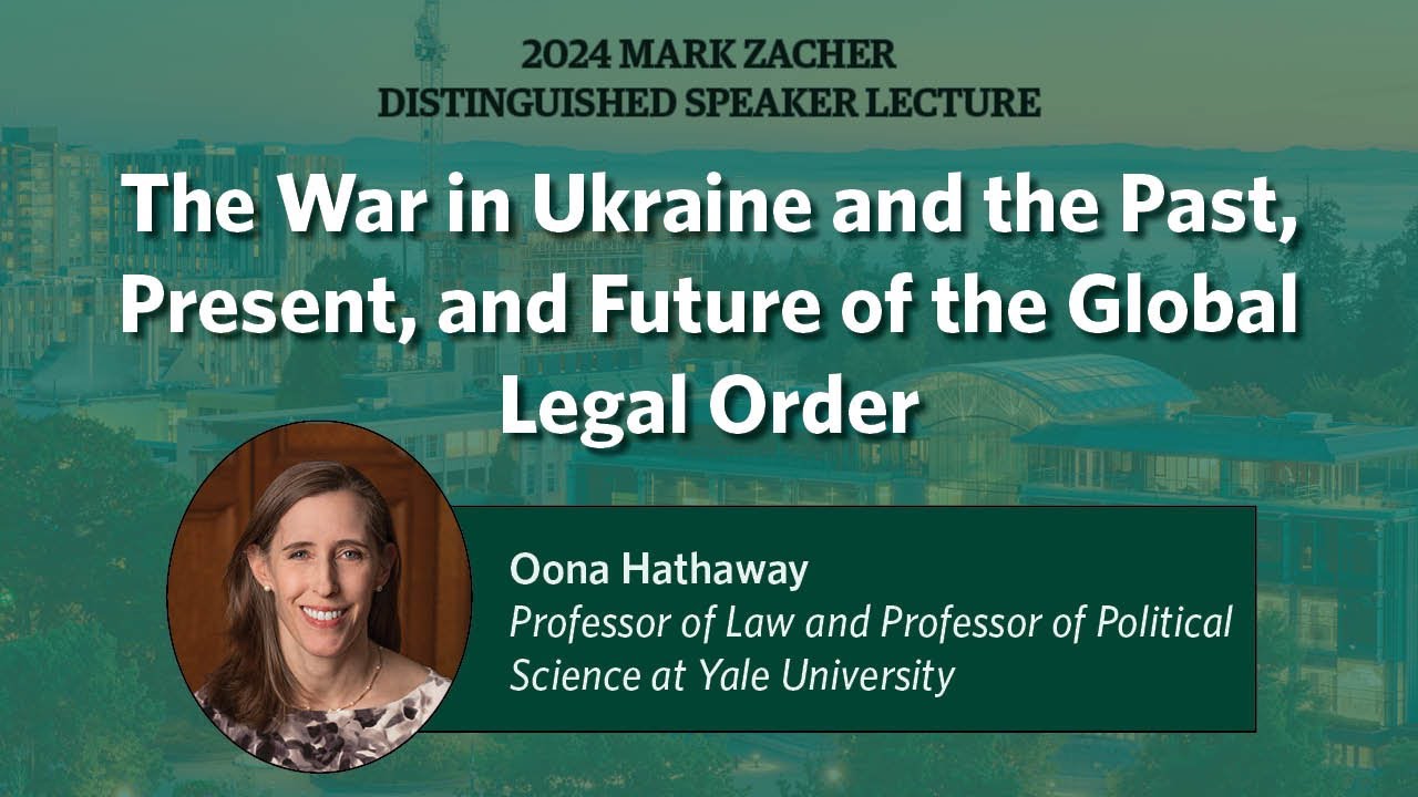2024 Mark Zacher Distinguished Speaker Lecture