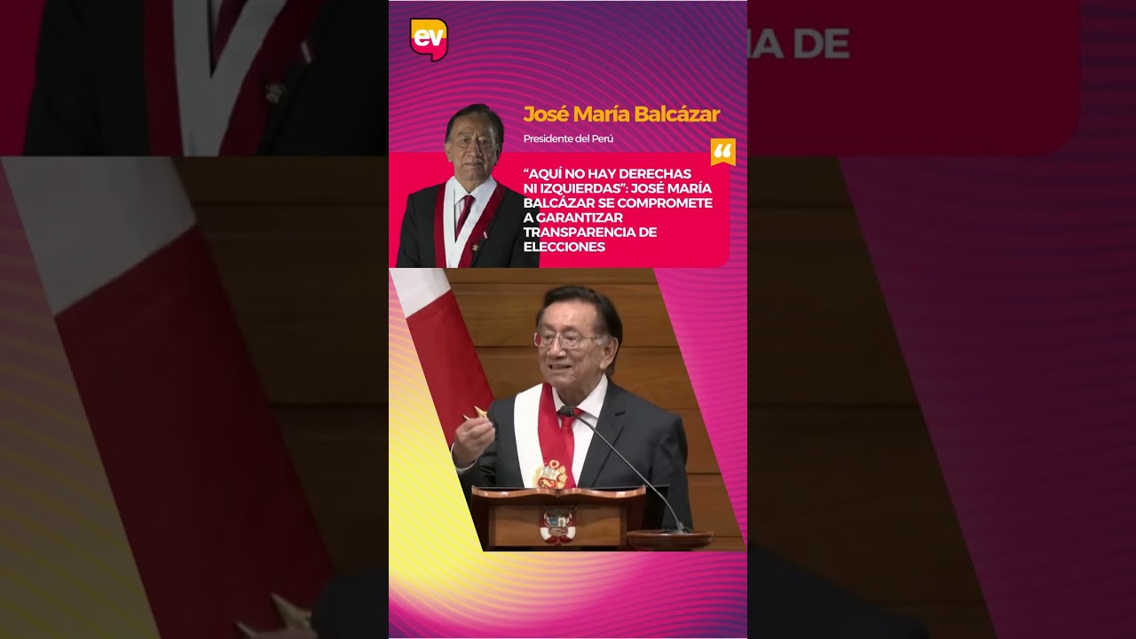José María Balcázar da primer mensaje a la nación 🏛️🗳️