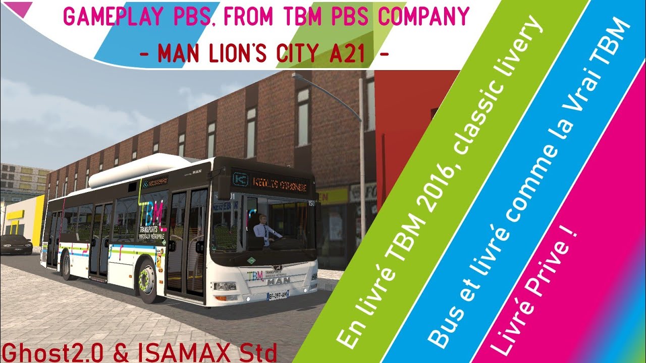 🚍Man Lion's City a21 cng | tbm 2016 (livrée réel)🚍 PBS2
