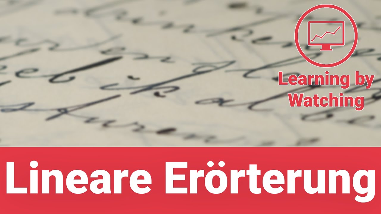 Lineare Erörterung schreiben - Deutsch!