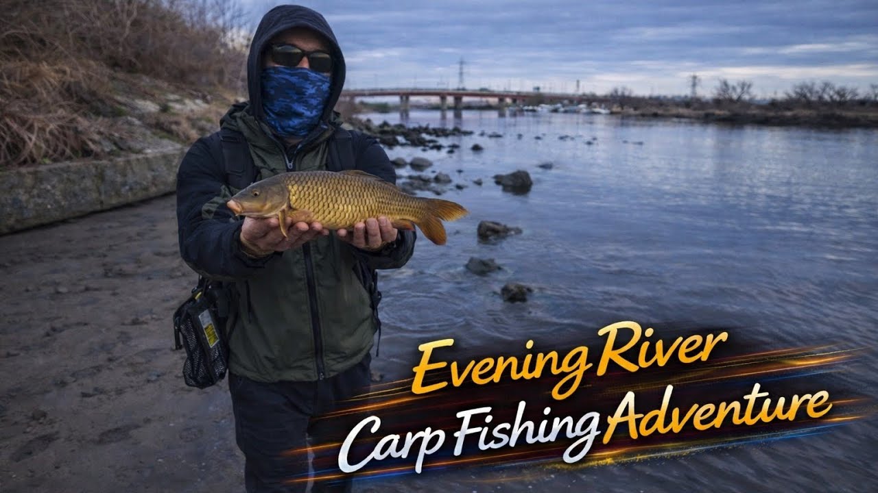 Evening River Carp Fishing Adventure