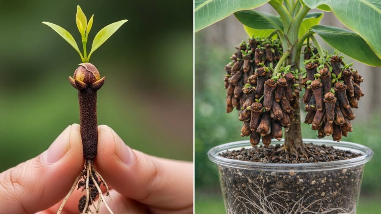 Secret Gardening Trick with Aloe Vera and Cloves  (Works Fast!) today growing Cloves #viral