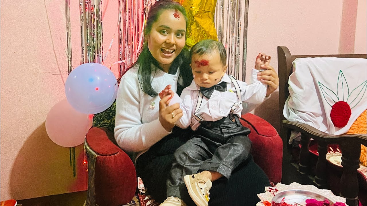 Birthday special 1 st birthday celebration with family 🎂🎉💕🌸🎂🎂🎉🎉🎉🎉