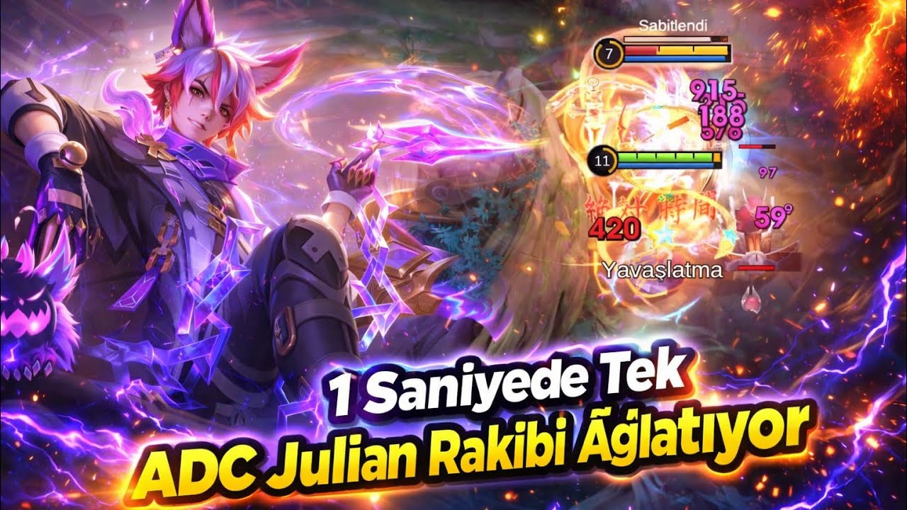 RAKİP AĞLADI - ADC JULİAN İLE 1 SANİYEDE TEK ATIYORUM (Şaka Değil) Mobile Legends