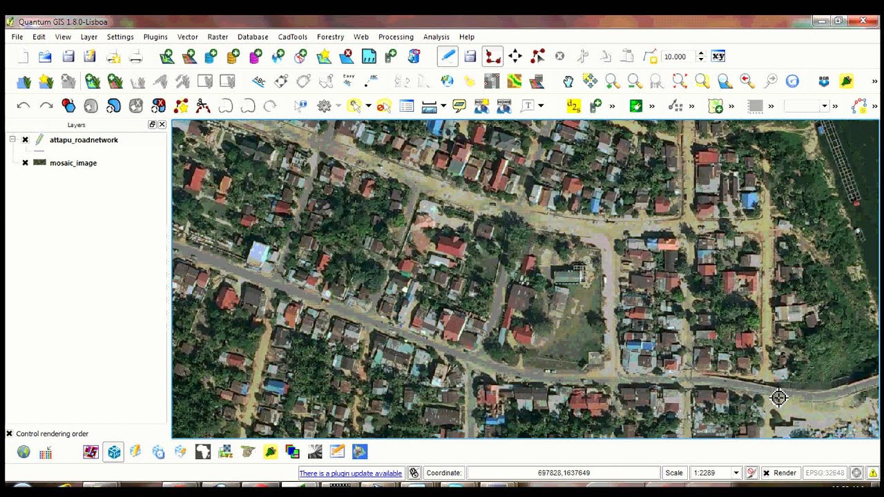 Line feature digitizing in QGIS