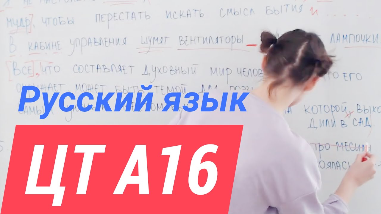 ЦТ А16.  Пунктуация