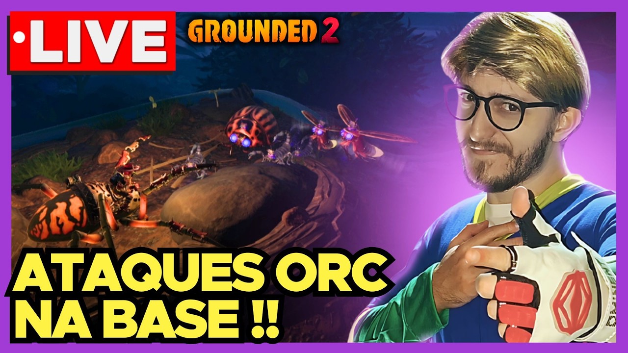 GROUNDED 2 🔴 LIVE: Ataques de Criaturas ORC da Estranha na Base, Farms e Golds! #grounded2