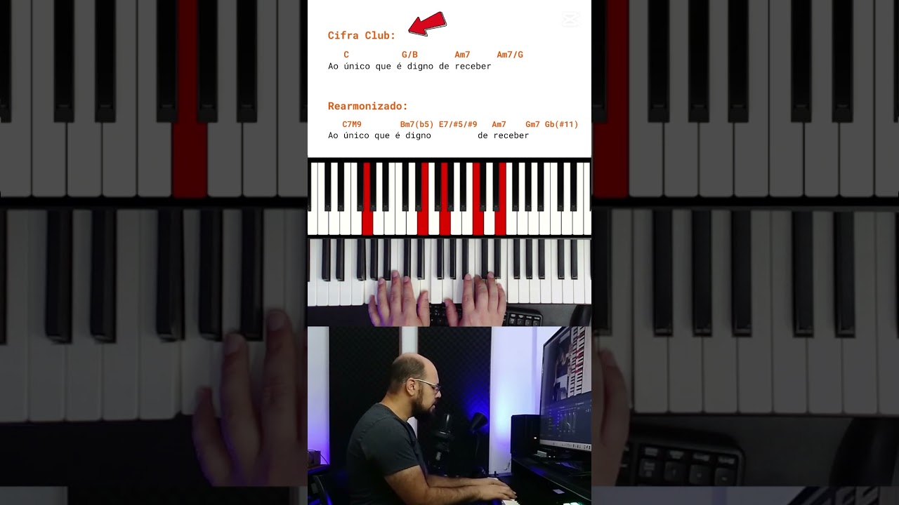 Ao &Uacute;nico | Rearmoniza&ccedil;&atilde;o do CifraClub #piano #teclado #curso #aula #tutorial