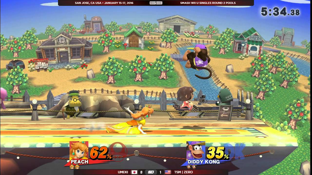 GENESIS 3 - Umeki (Peach) vs TSM|Zero (Diddy) - Wii U Singles R2