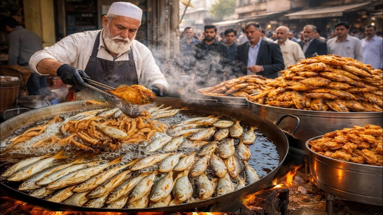 400KG HYDERABADI CHICKEN & FISH PAKORA MAKING 🔥 | LAHORI GRILLED FISH BBQ & PRAWN KARAHI 