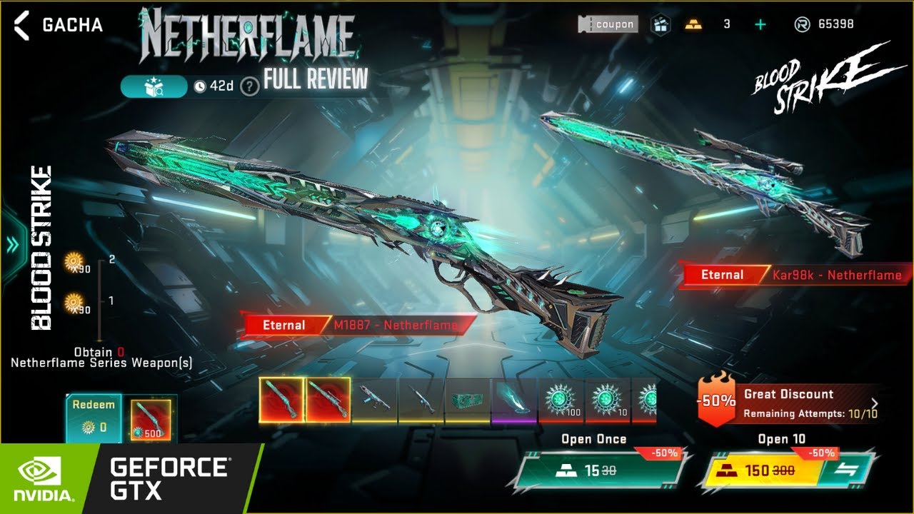 Blood Strike new Eternal M1887 and Kar98k Netherflame || Full Review!