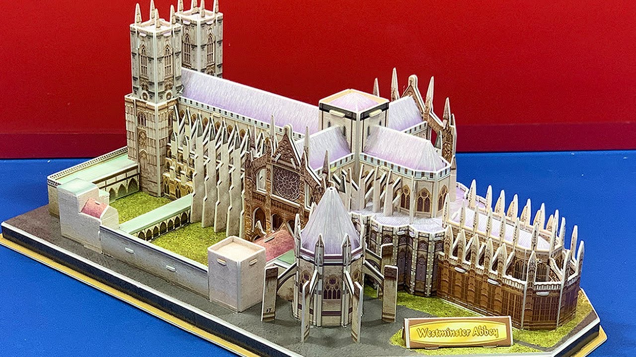 DIY Craft Instruction 3D Puzzle Cubicfun WESTMINSTER ABBEY