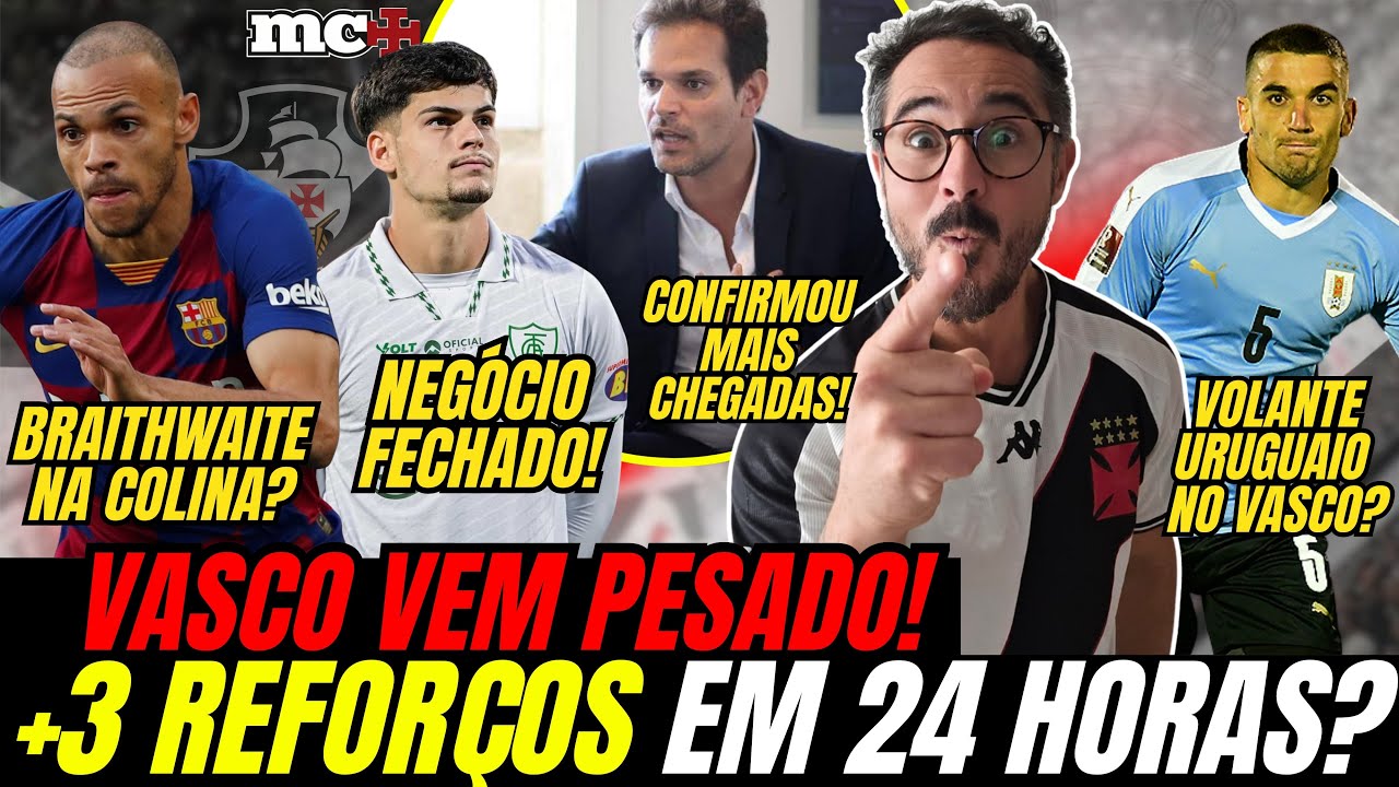 VASCO VEM PESADO: MAIS 3 REFORÇOS EM 24 HORAS? EX-BARCELONA OFERECIDO E VOLANTE URUGUAIO NA MIRA