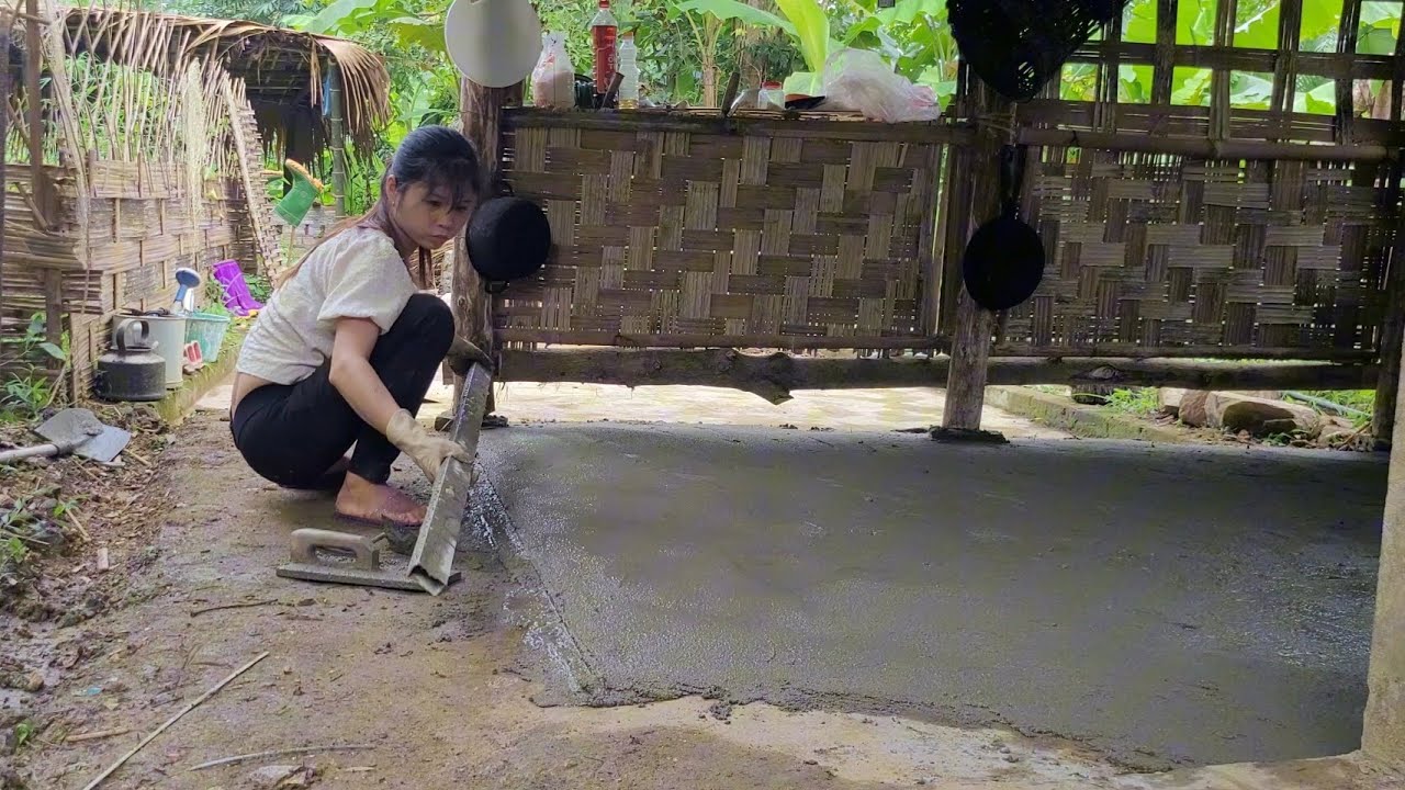 Repair and redo the kitchen floor | Ly Thi Duyen