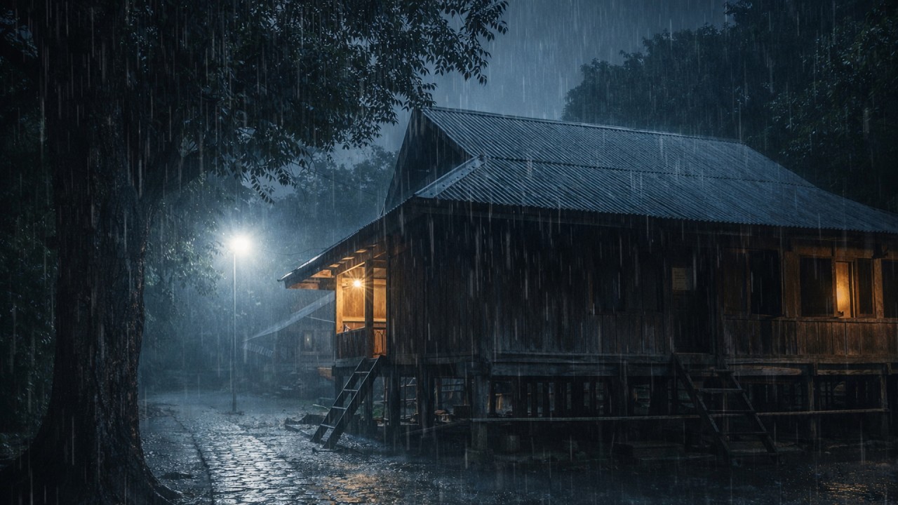 Forest Rain in Midnight for Deep Sleep | Reduce Stress & Insomnia Relief