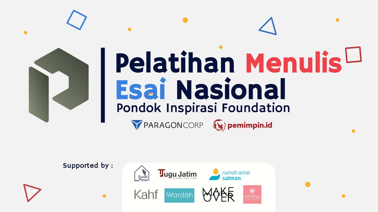 Pelatihan Menulis Esai Nasional Pondok Inspirasi