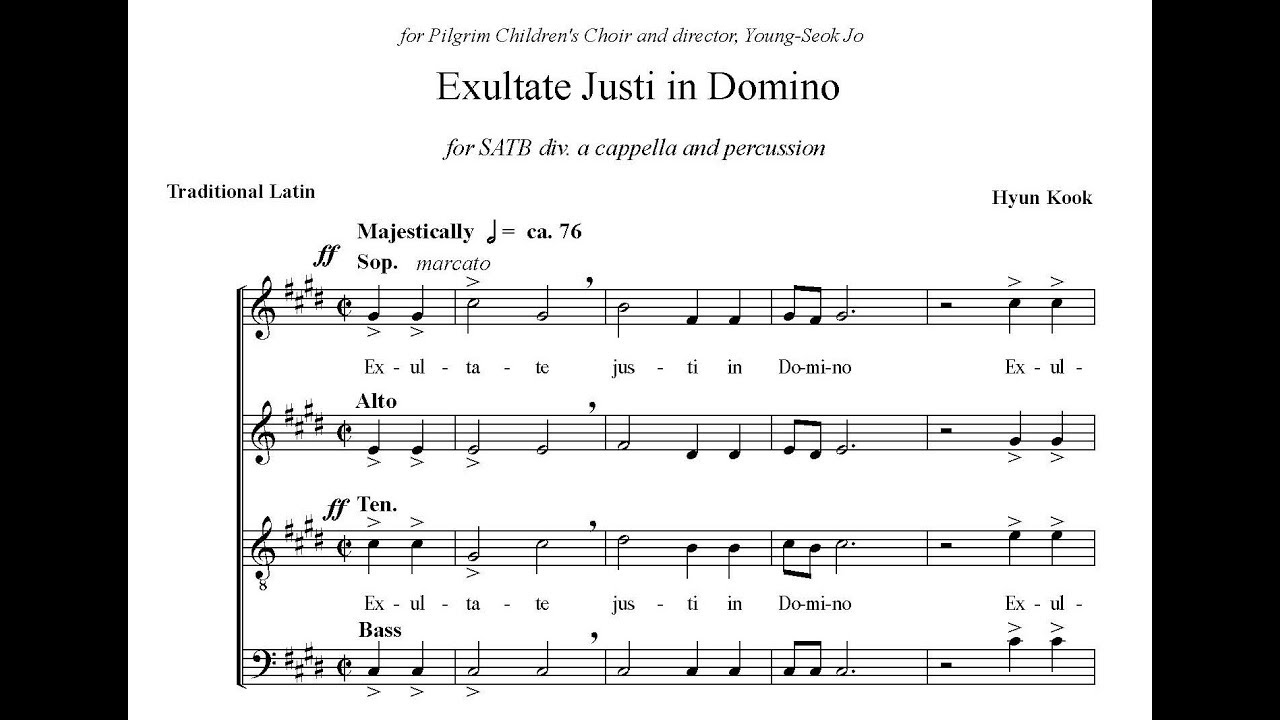 EXULTATE JUSTI IN DOMINO - KOOK