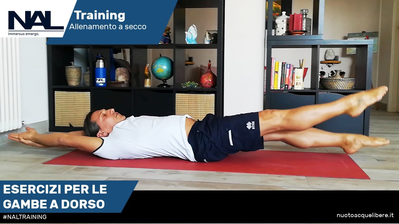 Allenamento a secco: gambe a dorso