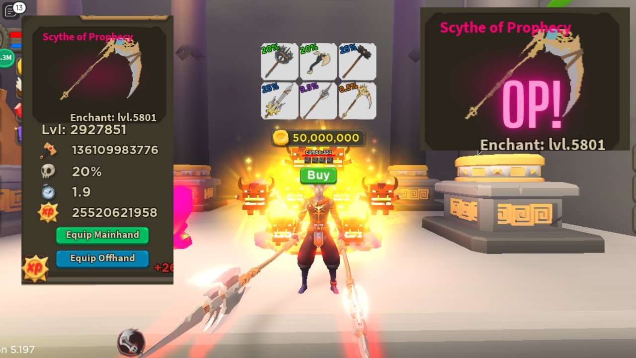 NEW Giant simulator MYTHIC SCYTHE IS INSANE! Giant simulator Roblox
