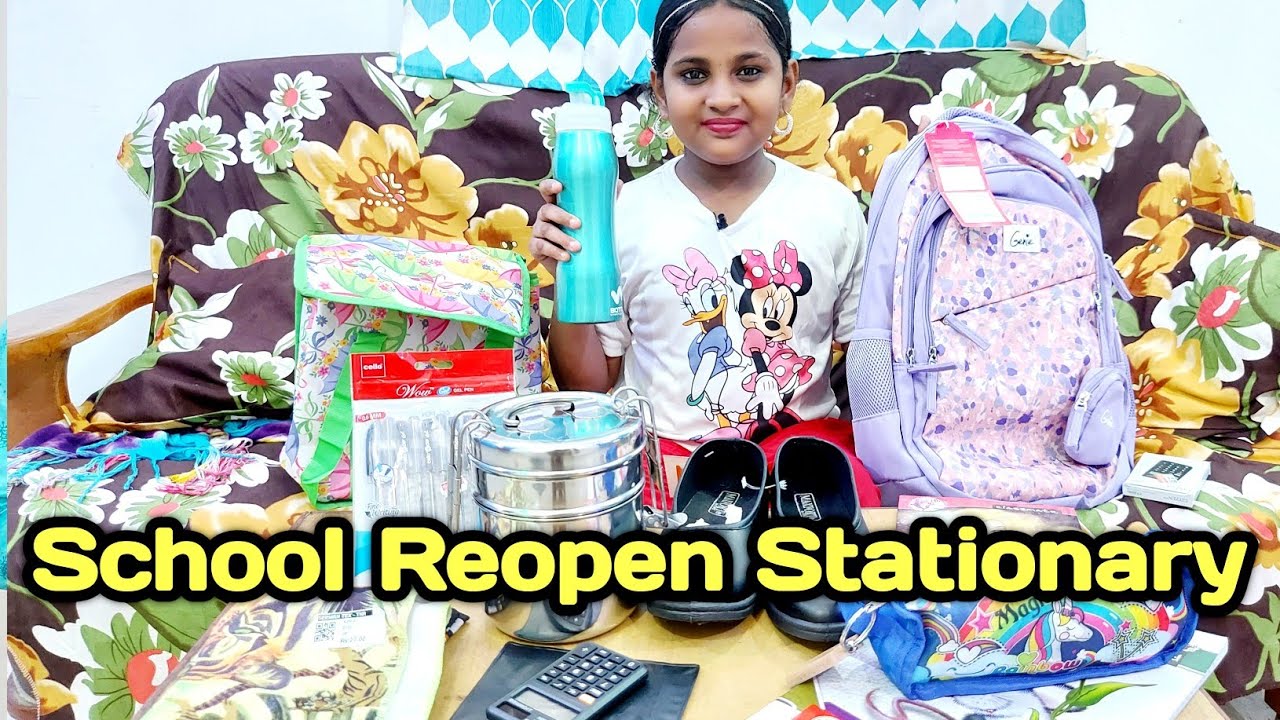 School Reopen stationary things unboxing | Monika Prabhu