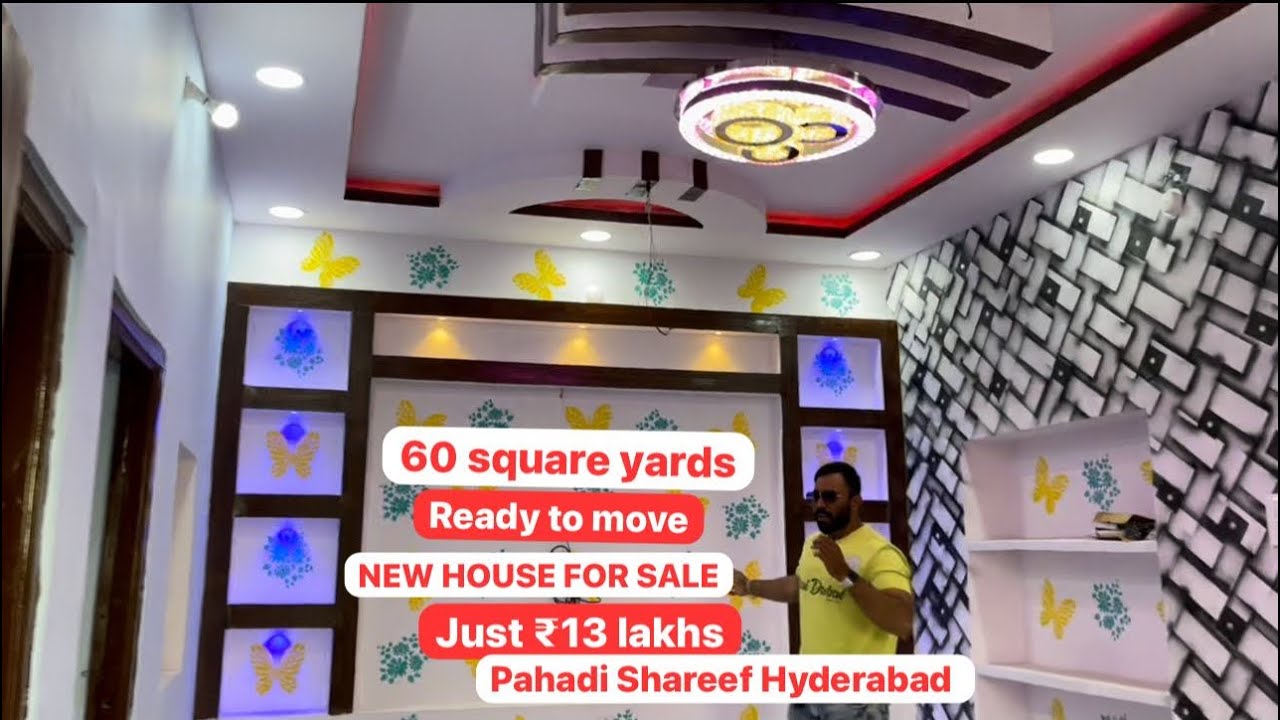 📲(sold out) NEW RCC HOUSE JUST ₹13 LAKHS 60 square yards Rajiv Gandhi nagar Pahadi Shareef Hyd