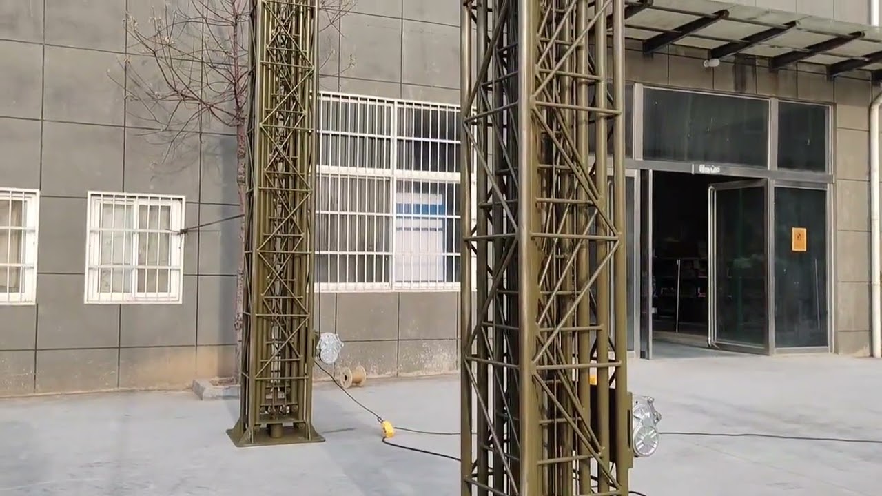 10m Telescopic Mast Tower for Military Field Communication Antennas
