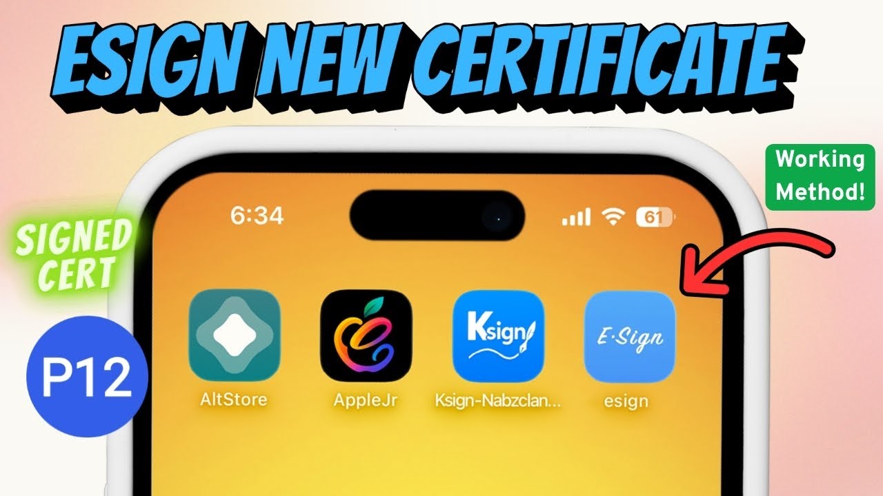 NEW Esign iOS Certificate! : Install IPA Files on iPhone/iPad No PC Needed