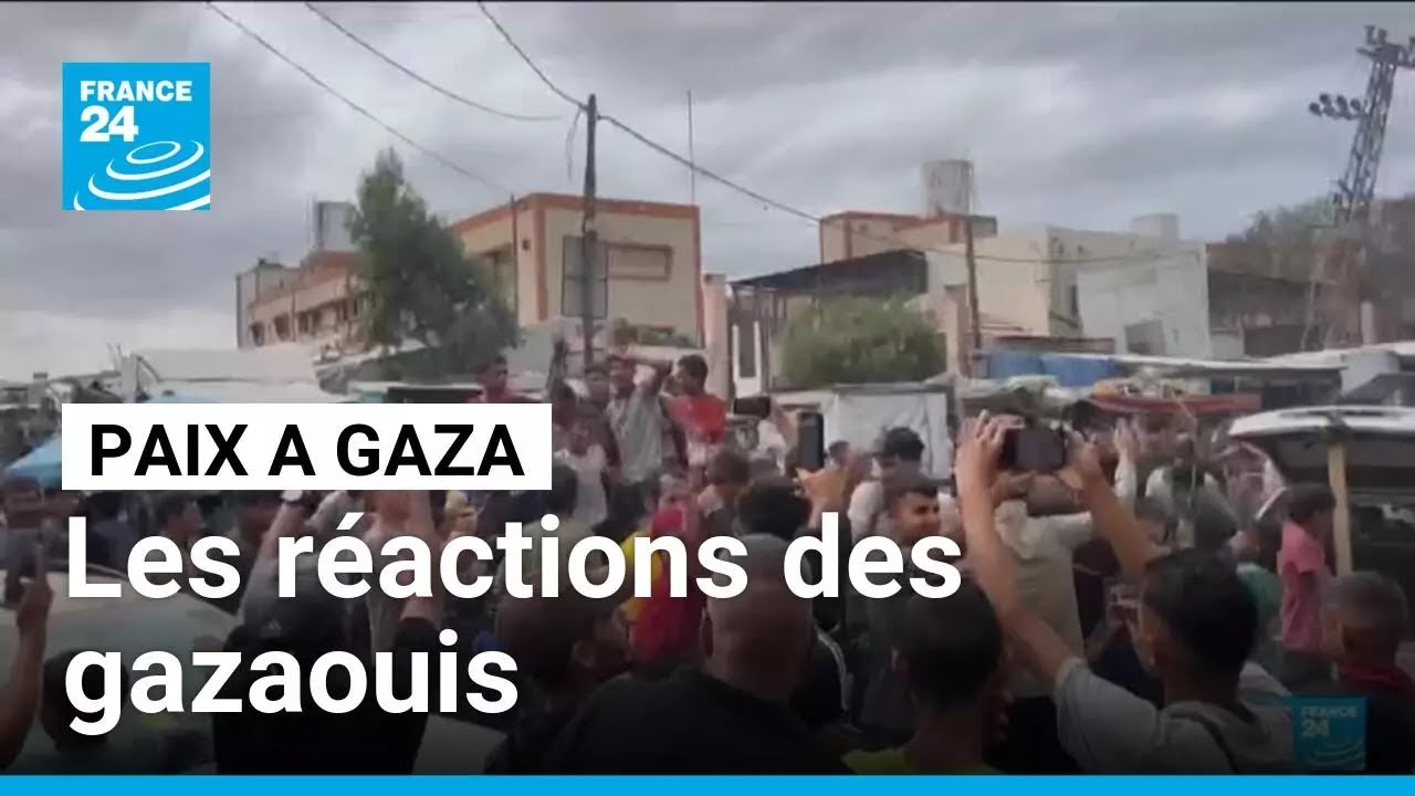 Accord de Paix &agrave; Gaza : les r&eacute;actions des Gazaouis dans l'enclave &bull; FRANCE 24