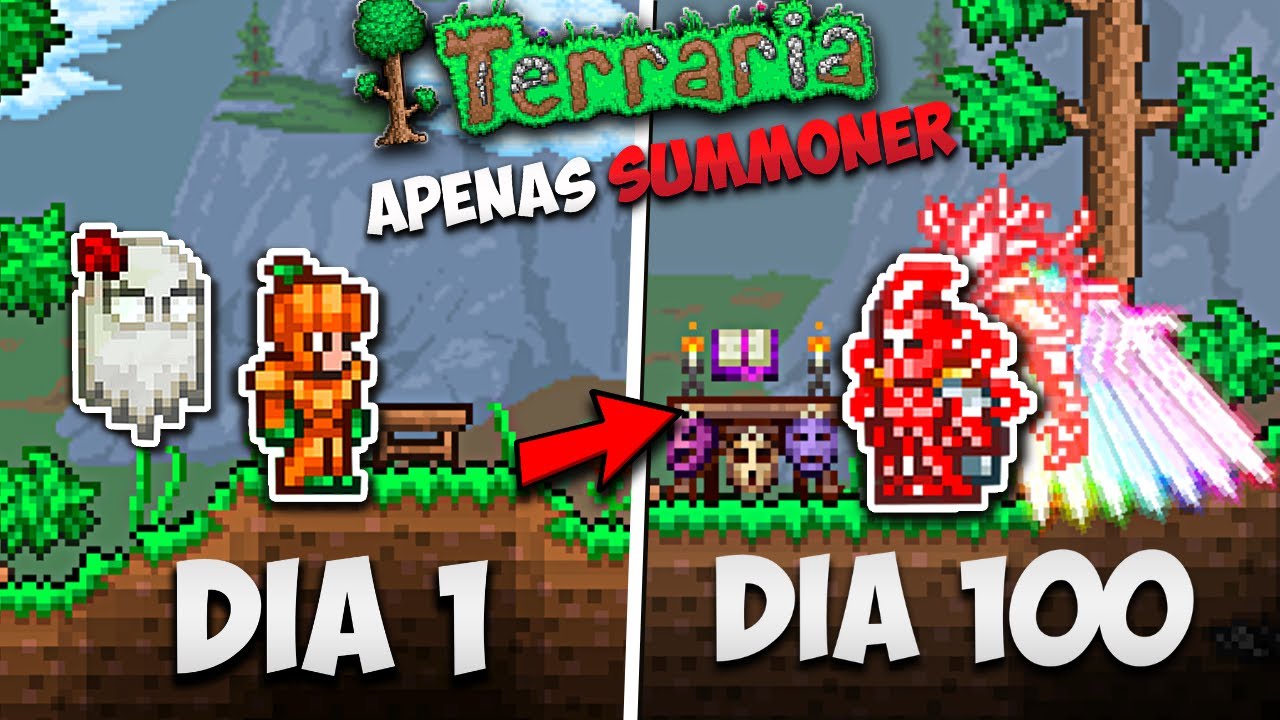 Passei 100 Dias de Summoner no Terraria