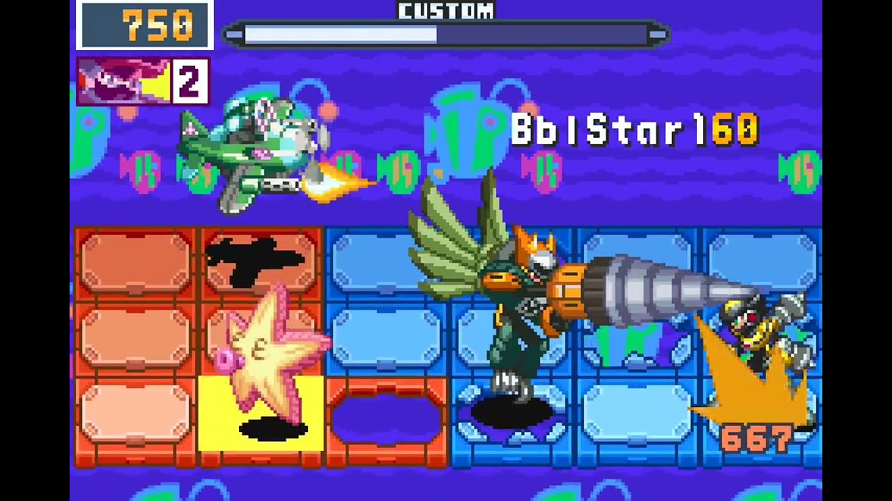 MMBN6 PVP Flying Drilla vs Bass Bandit (LDR Patch)