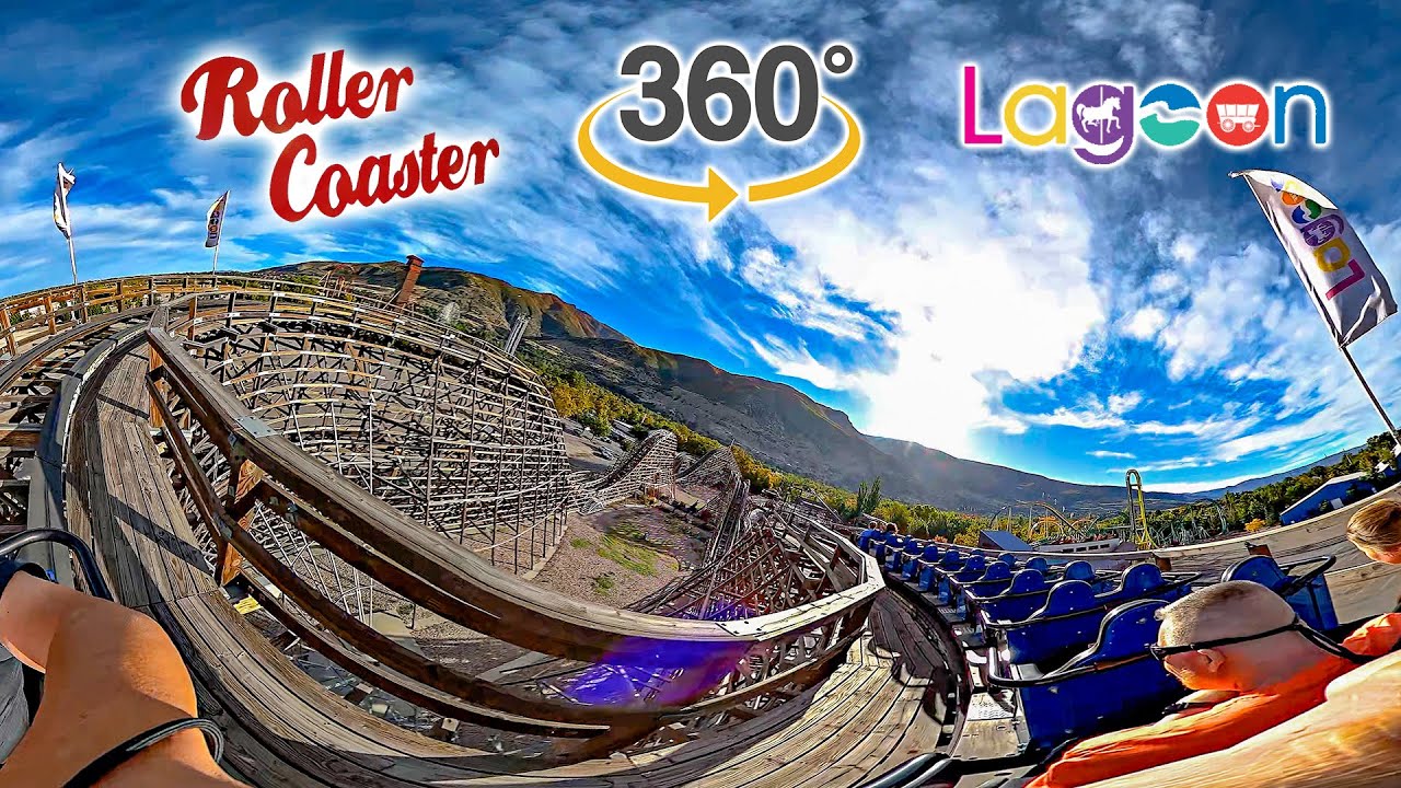 VR 360 Roller Coaster On Ride Back Seat POV Lagoon 2023 09 30