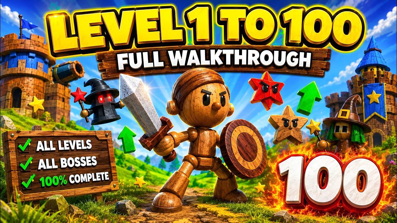 Wood Guy Gameplay | Level 1 to Level 100 | Full Progression Walkthrough