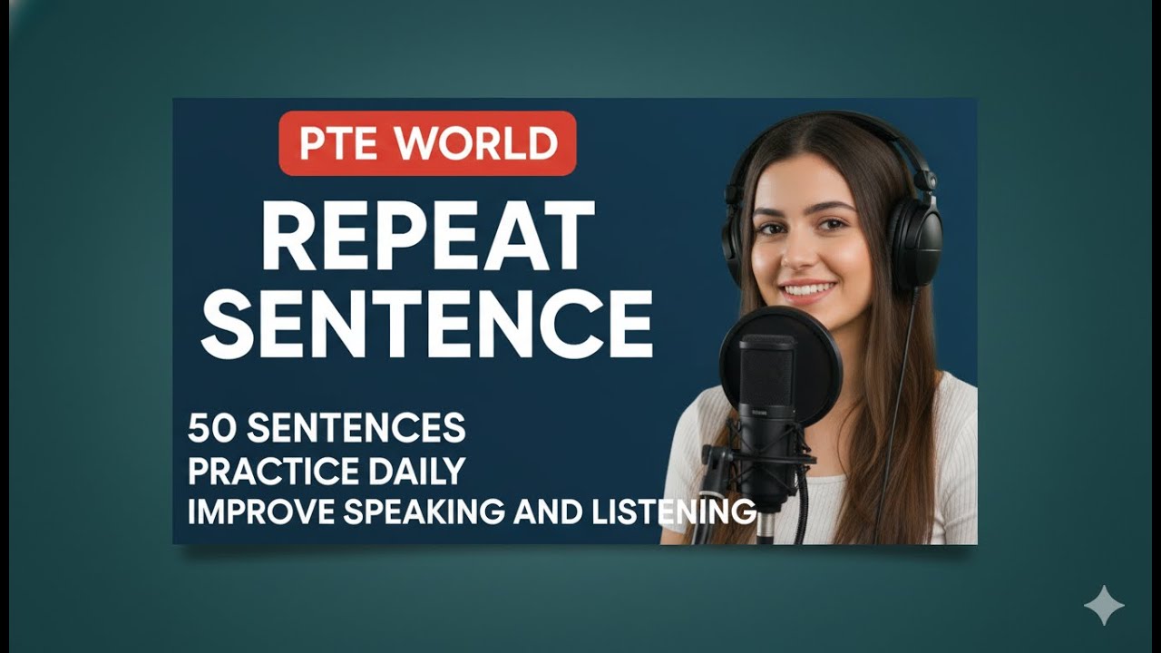 PTE Repeat Sentences 2025/2026 | 50 Daily Practice Sentences