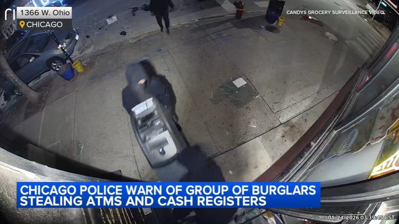 VIDEO: Chicago police investigating business break-ins, ATM thefts across city